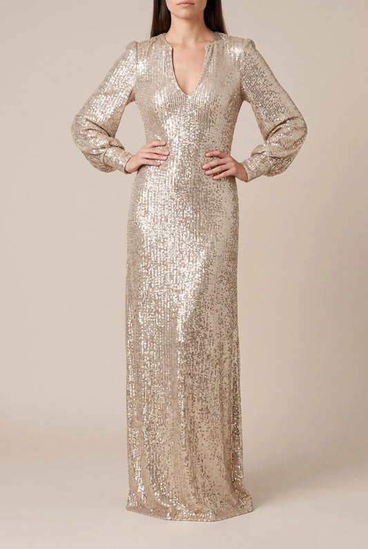 Glimmerise | Elegantes Schimmerndes Maxikleid
