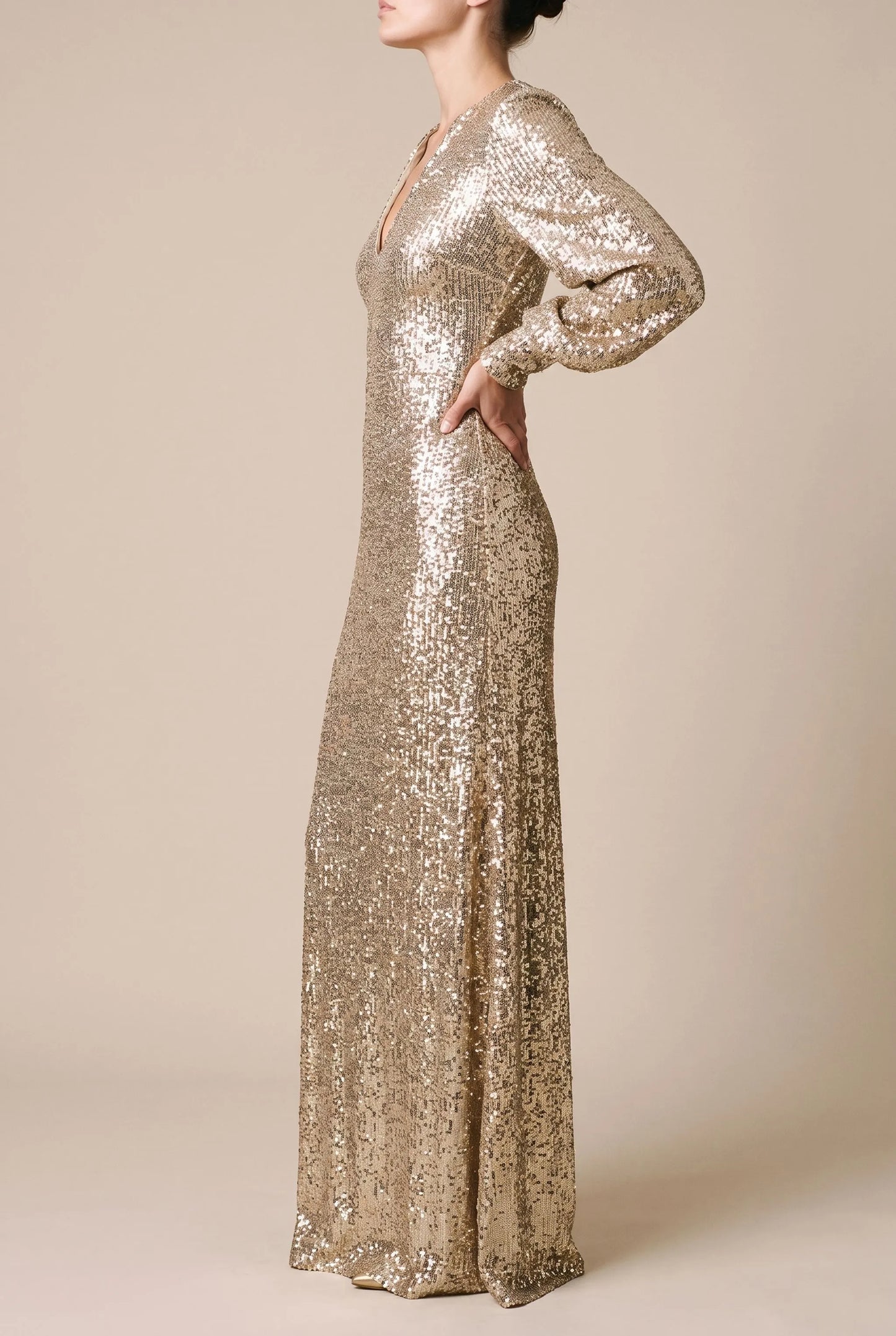 Glimmerise | Elegantes Schimmerndes Maxikleid