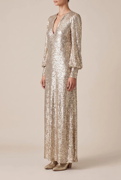 Glimmerise | Elegantes Schimmerndes Maxikleid