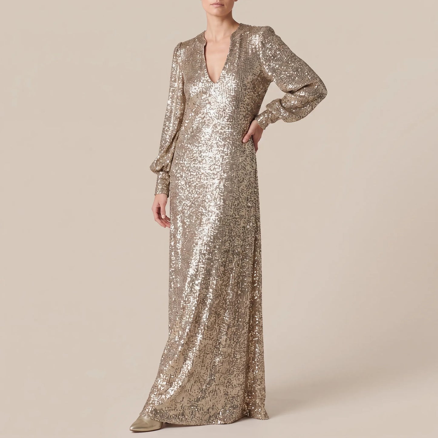 Glimmerise | Elegantes Schimmerndes Maxikleid