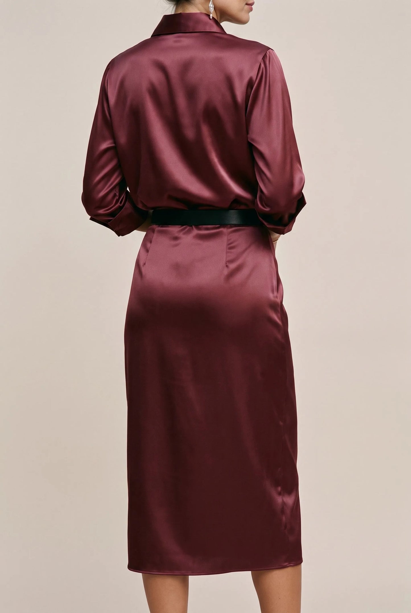 Glimmoria | Drapiertes Festliches Midikleid