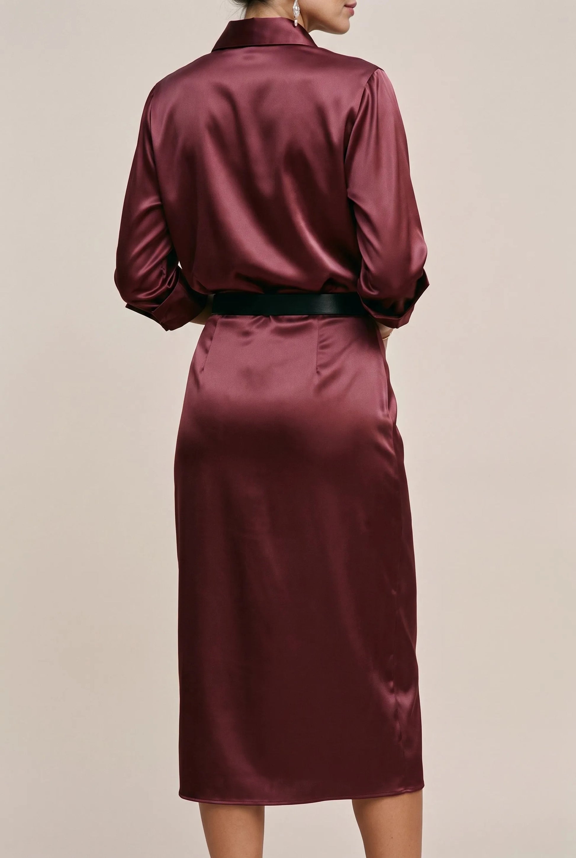 Glimmoria | Drapiertes Festliches Midikleid