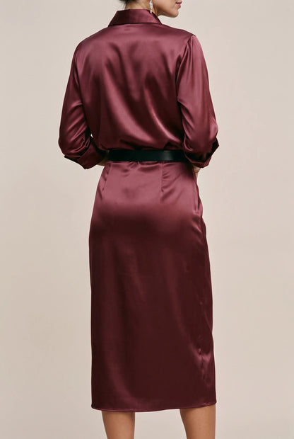 Glimmoria | Drapiertes Festliches Midikleid
