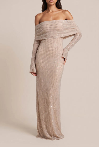 Glitzra | Elegantes Glitzerndes Maxikleid
