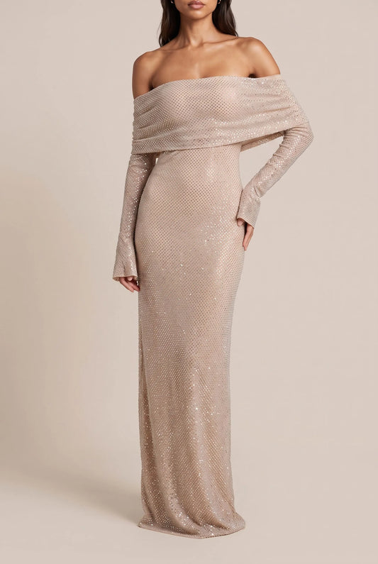 Glitzra | Elegantes Glitzerndes Maxikleid