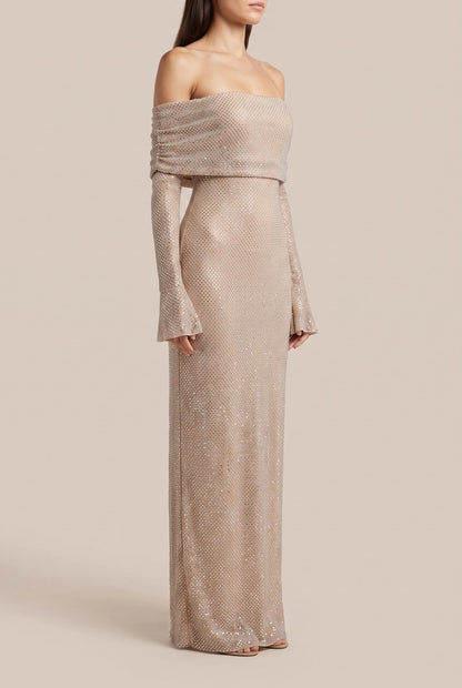 Glitzra | Elegantes Glitzerndes Maxikleid