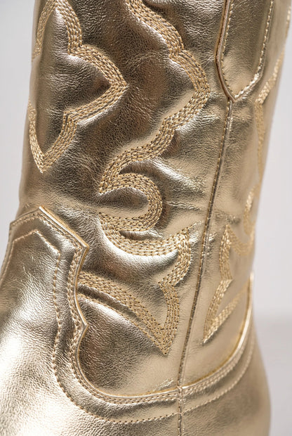 Glowstep | Metallisch Glänzende Cowboystiefel