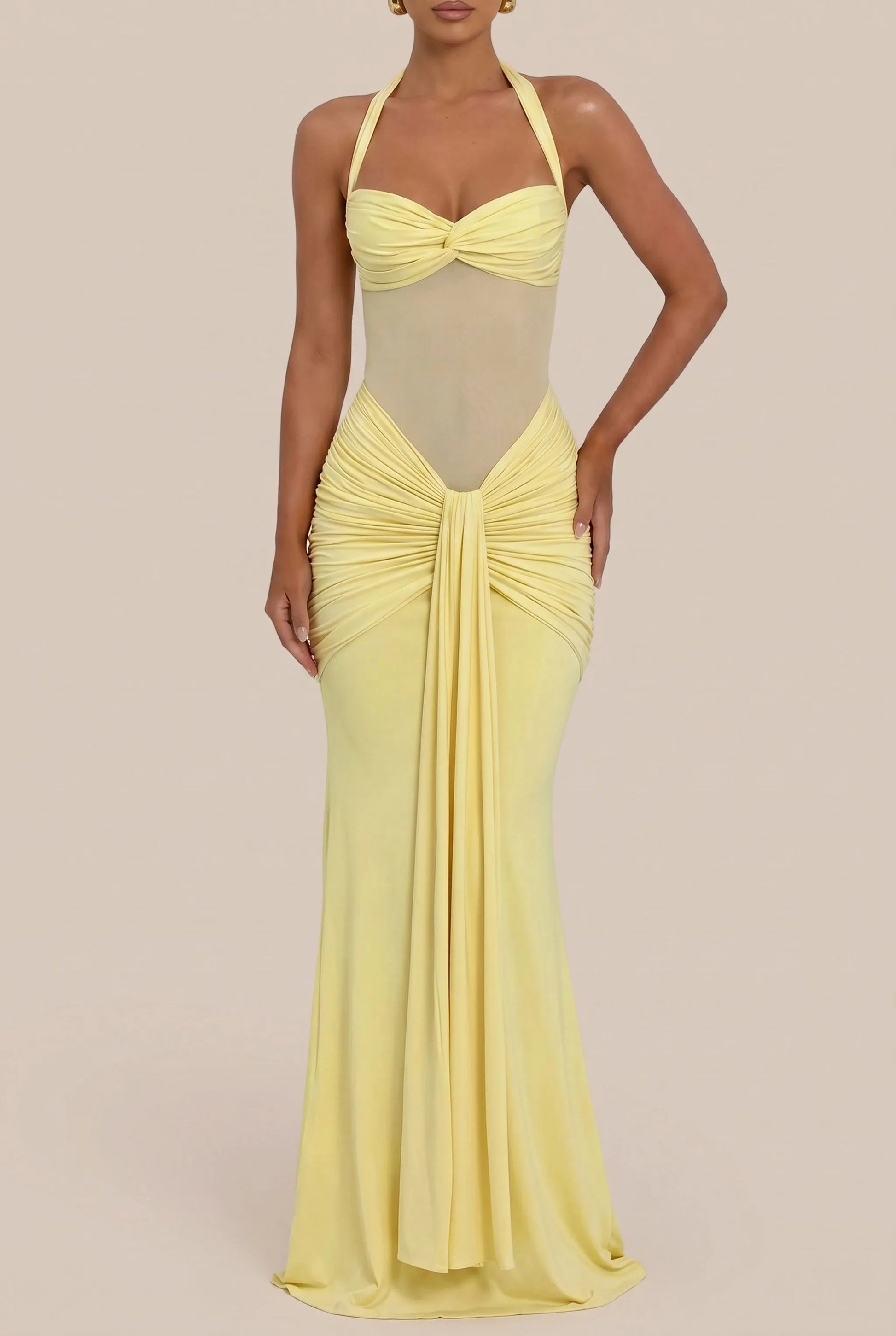 Haltea | Bodenlanges Gelbes Abendkleid