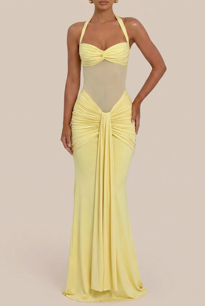 Haltea | Bodenlanges Gelbes Abendkleid