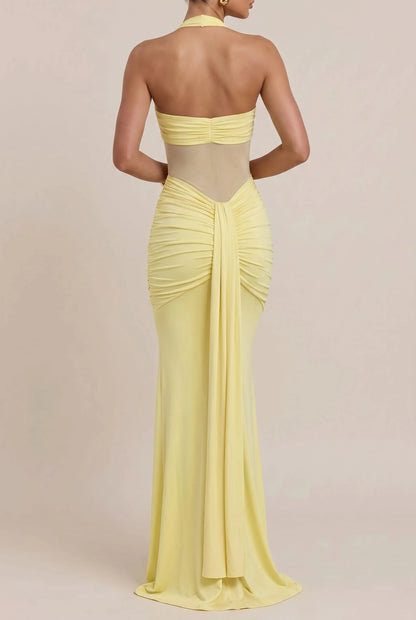 Haltea | Bodenlanges Gelbes Abendkleid