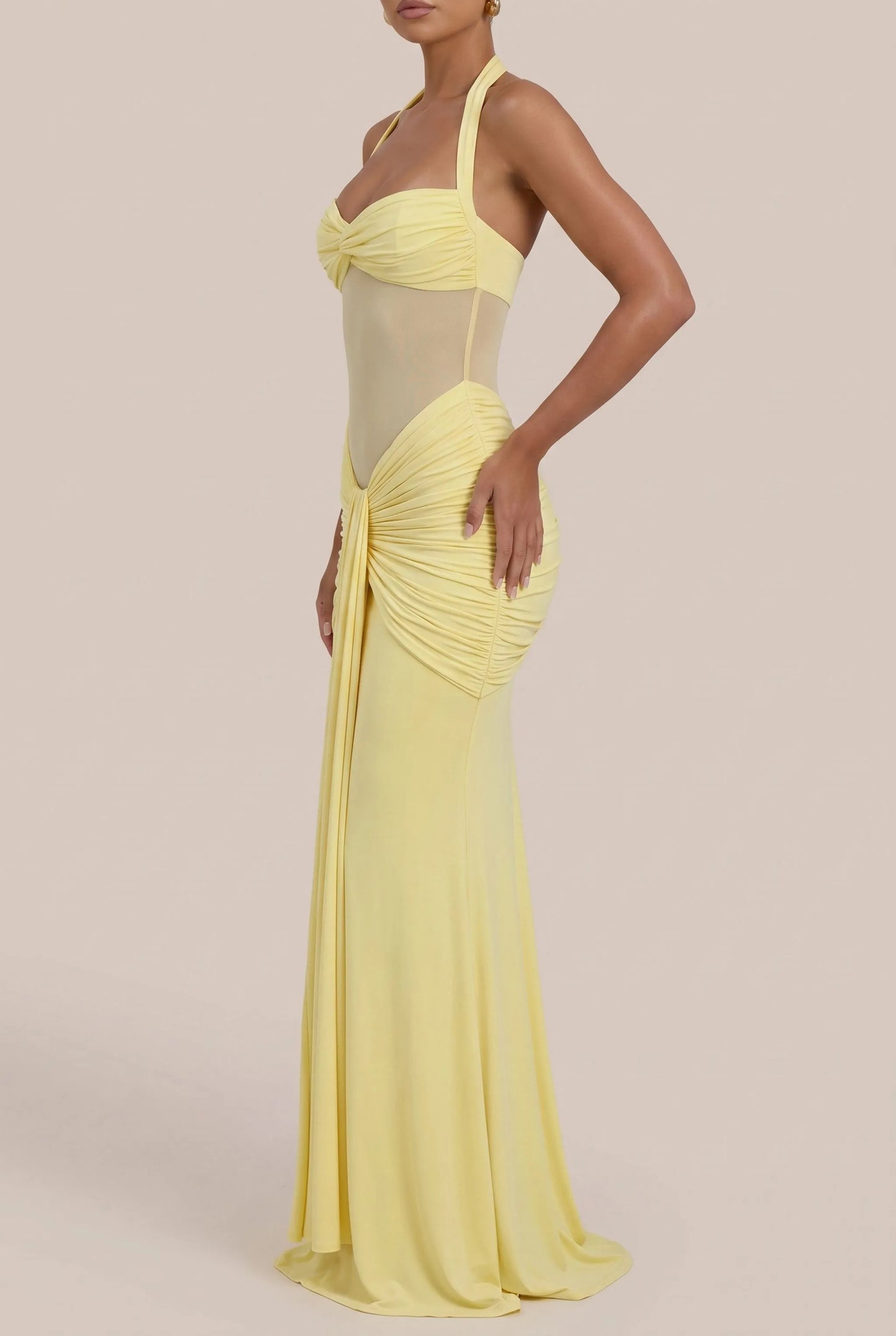 Haltea | Bodenlanges Gelbes Abendkleid