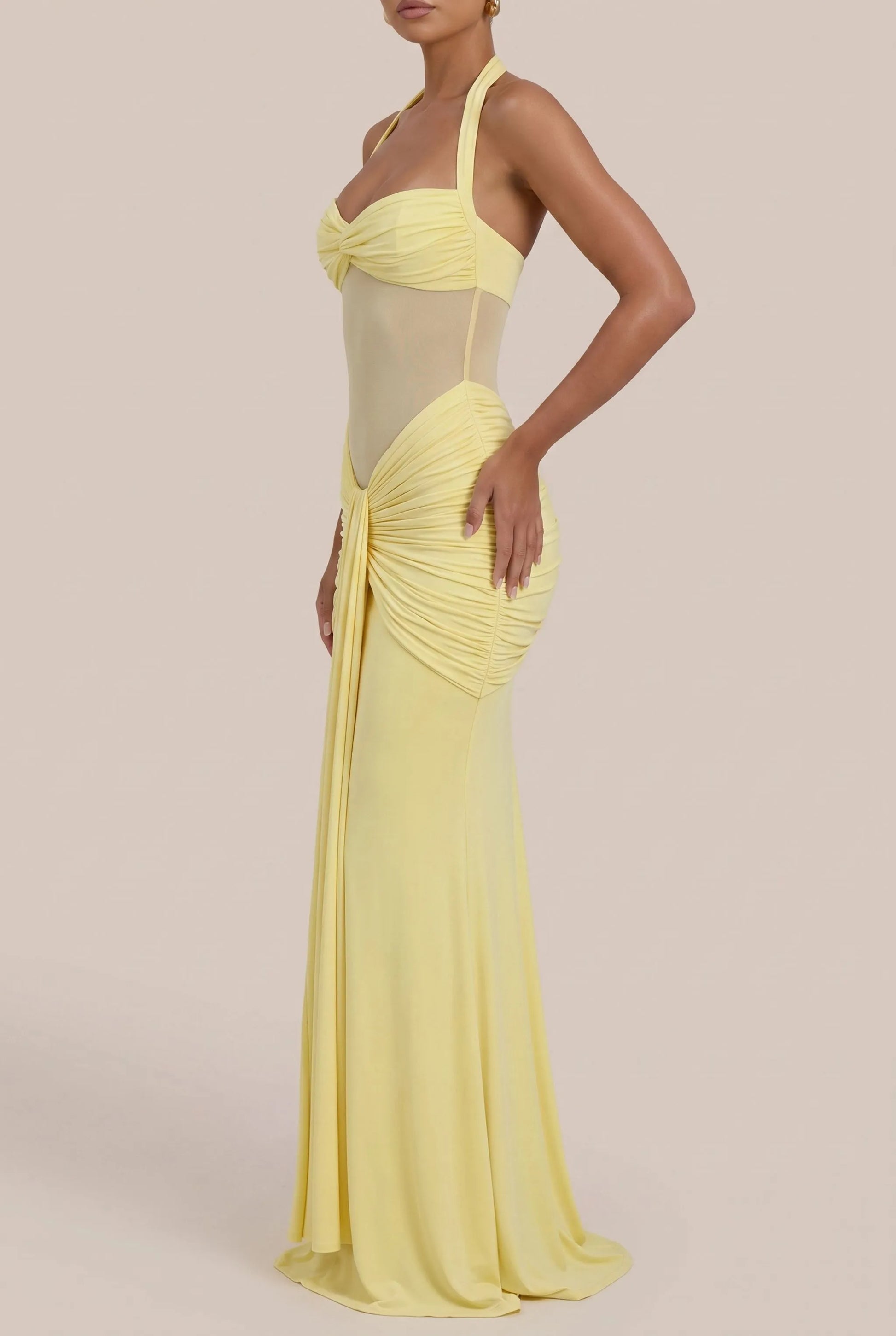 Haltea | Bodenlanges Gelbes Abendkleid