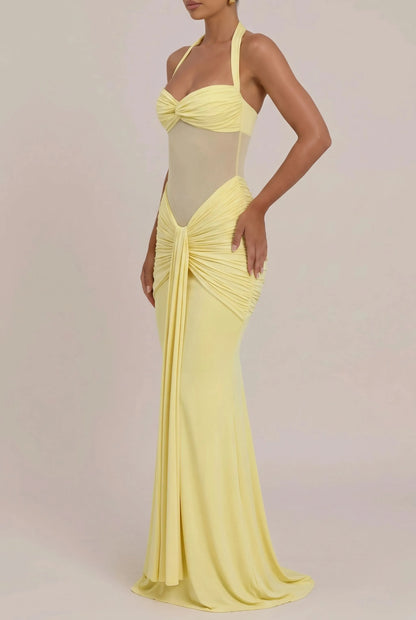 Haltea | Bodenlanges Gelbes Abendkleid