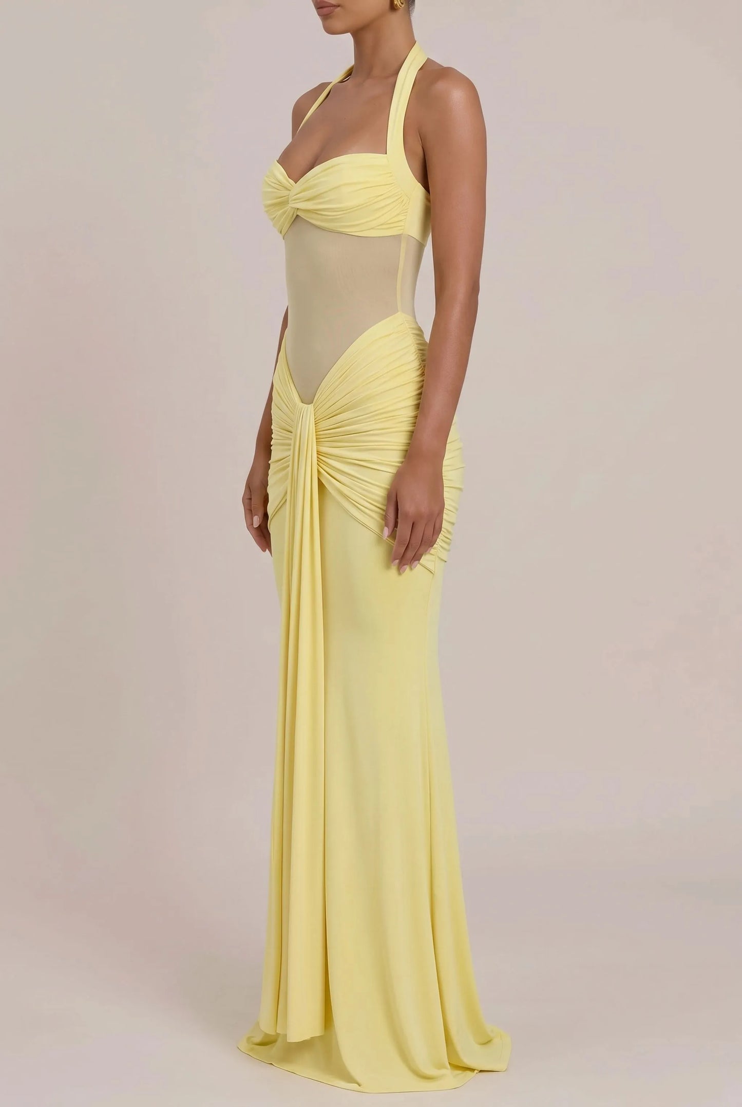 Haltea | Bodenlanges Gelbes Abendkleid