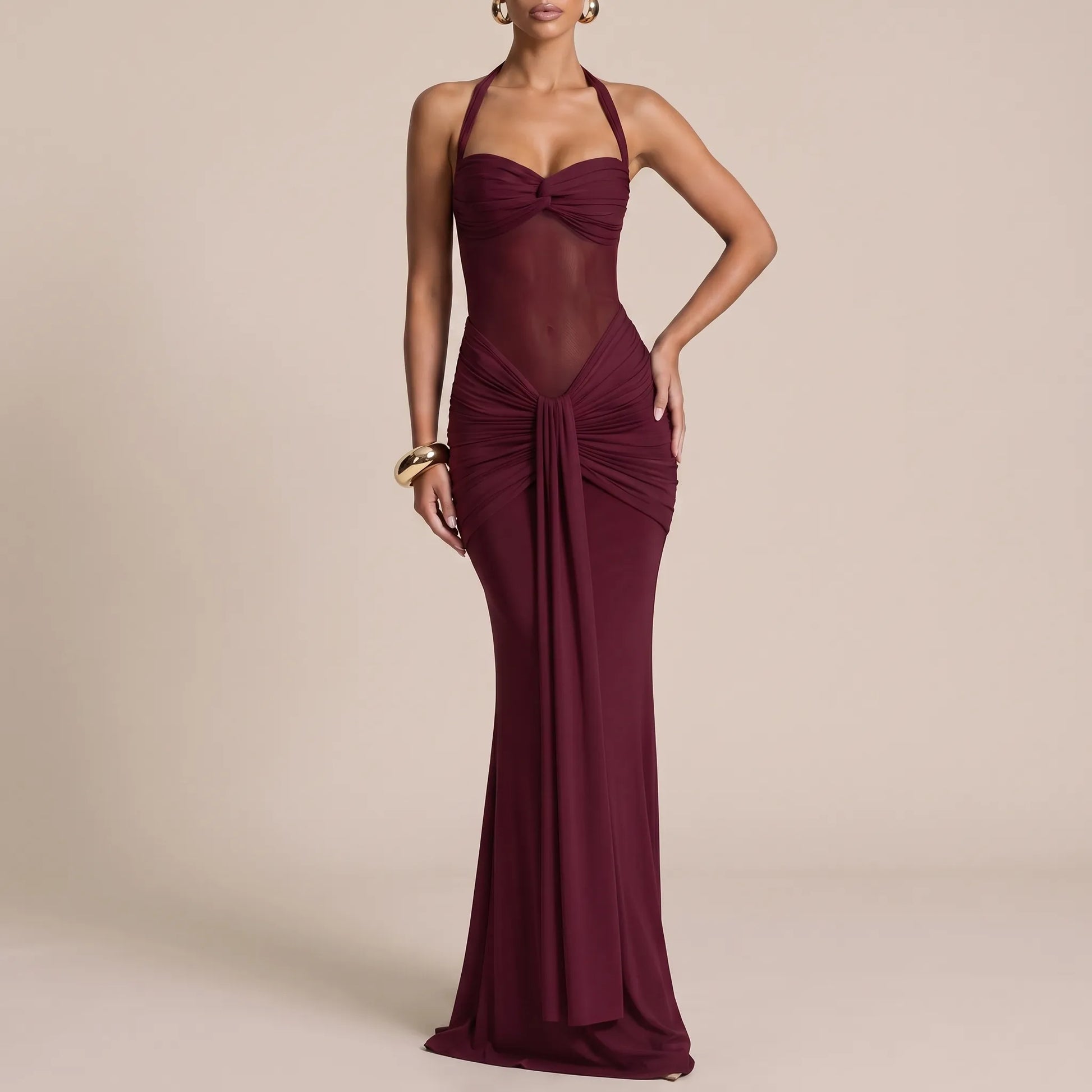 Haltea | Bodenlanges Gelbes Abendkleid