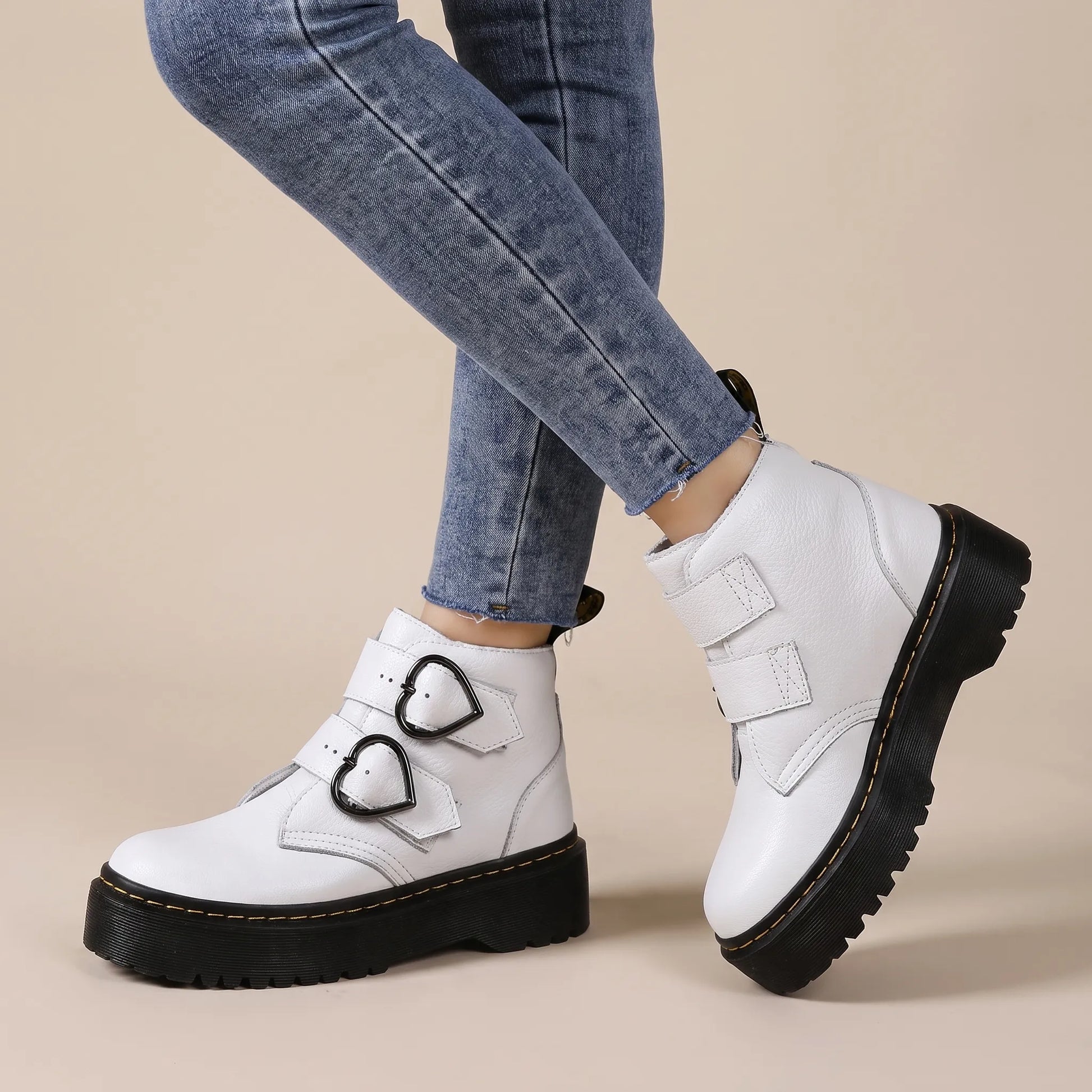 Heartread | Auffällige Damen Plateau Stiefeletten