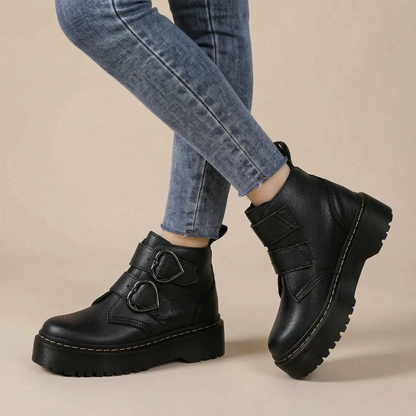 Heartread | Auffällige Damen Plateau Stiefeletten