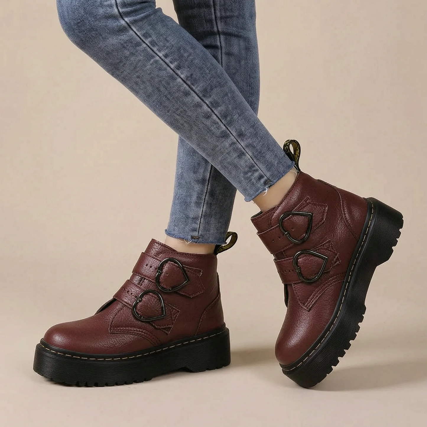 Heartread | Auffällige Damen Plateau Stiefeletten