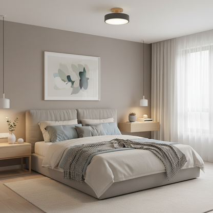 Illumine Halo | Plafoniera in Legno con LED Integrato