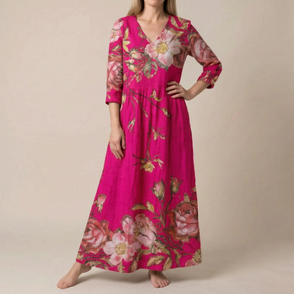 Kallis | Weites Florales Maxikleid