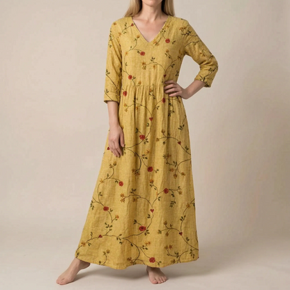 Kallis | Weites Florales Maxikleid
