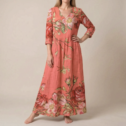Kallis | Weites Florales Maxikleid