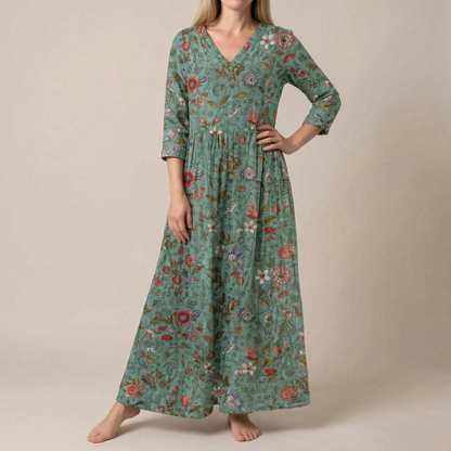 Kallis | Weites Florales Maxikleid
