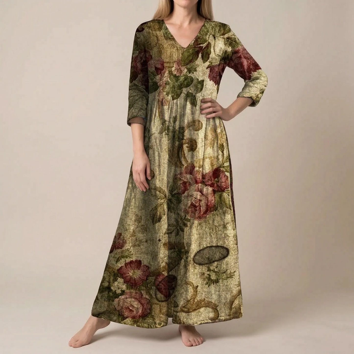 Kallis | Weites Florales Maxikleid