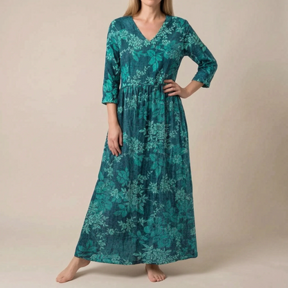 Kallis | Weites Florales Maxikleid