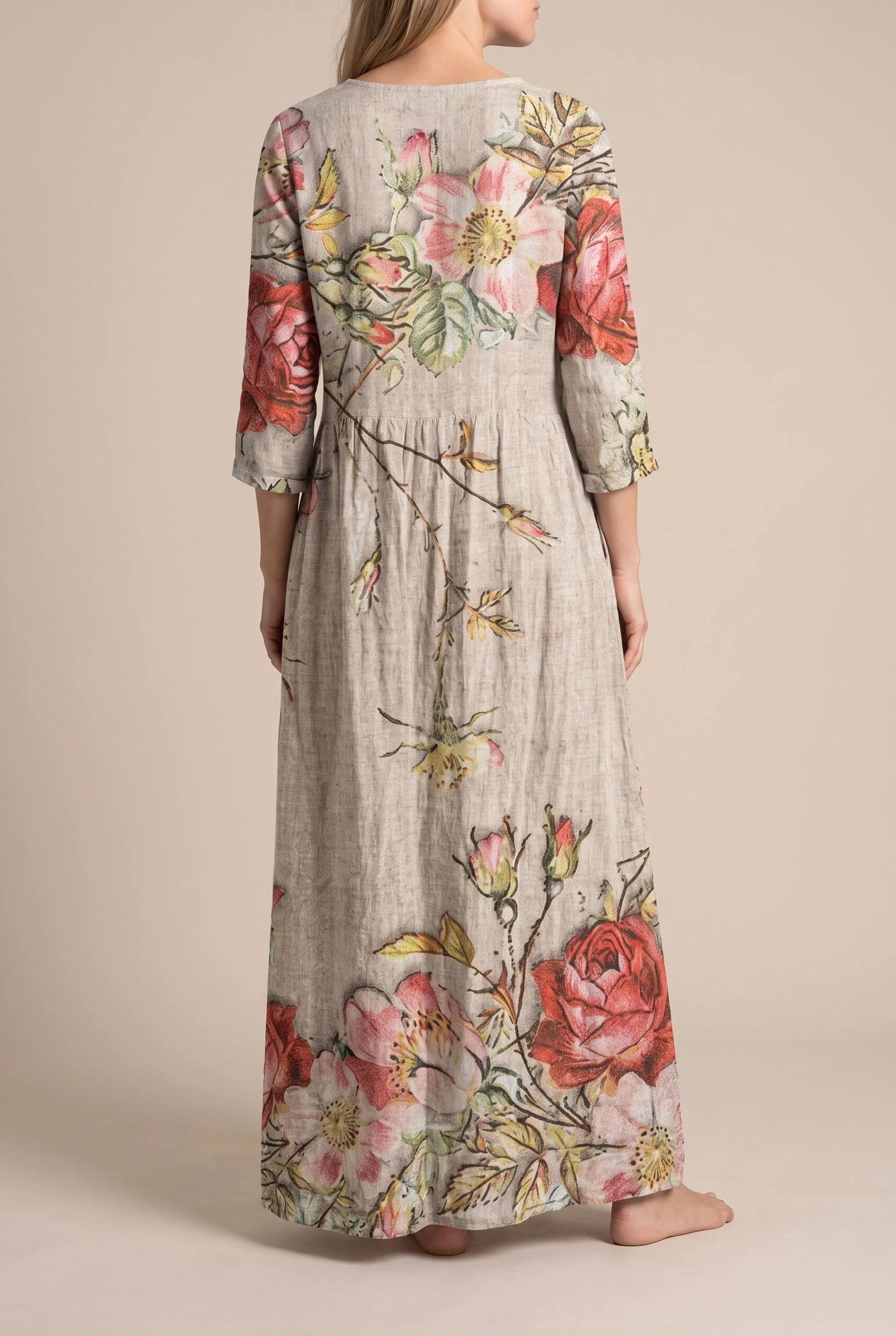 Kallis | Weites Florales Maxikleid