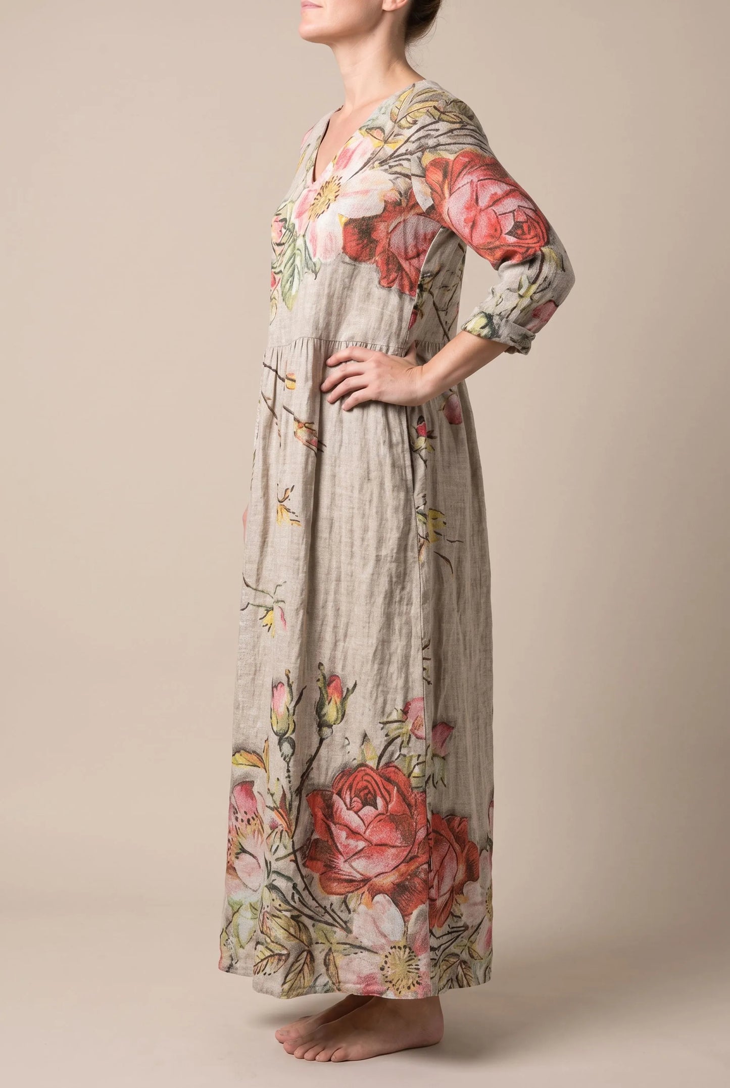 Kallis | Weites Florales Maxikleid