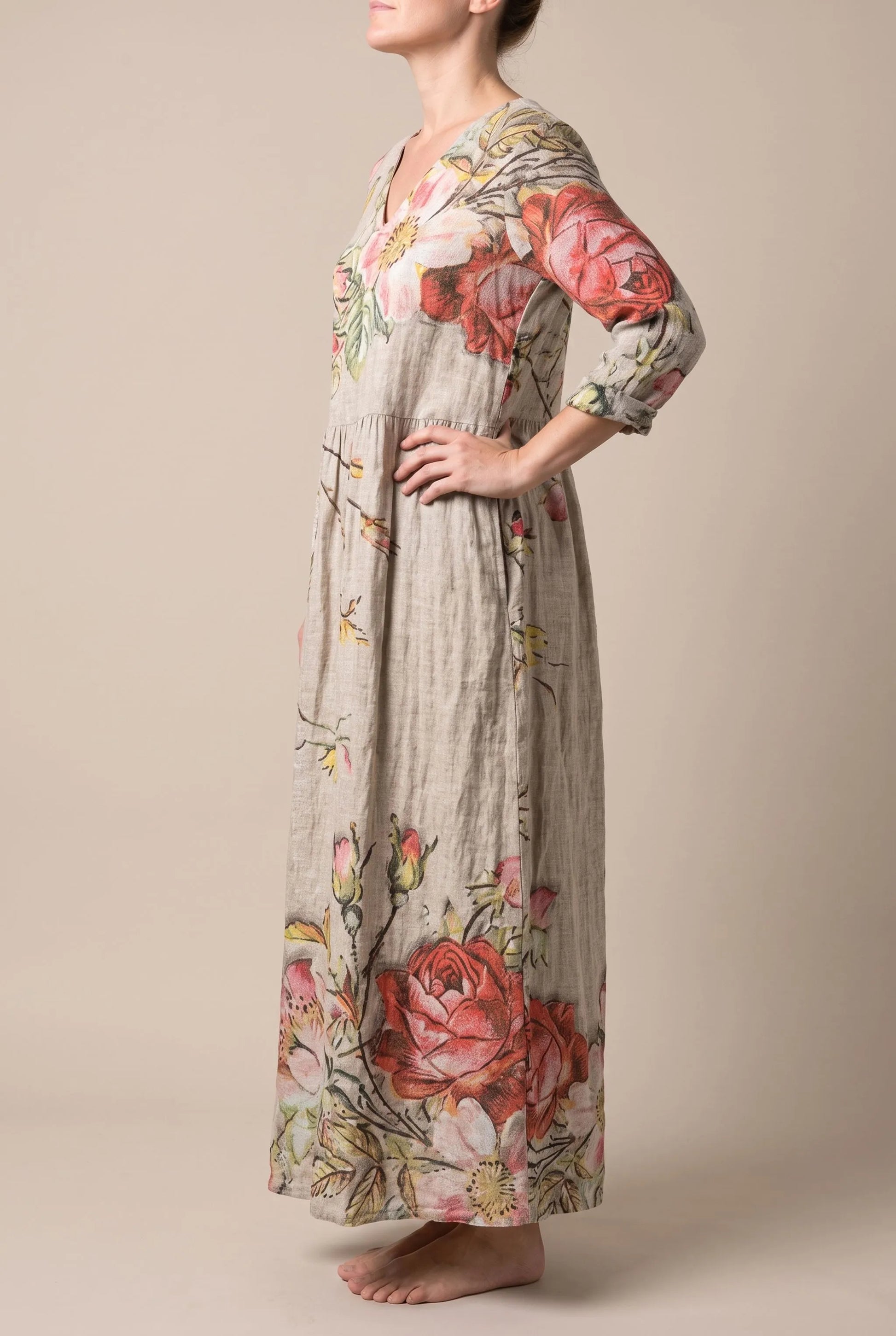 Kallis | Weites Florales Maxikleid