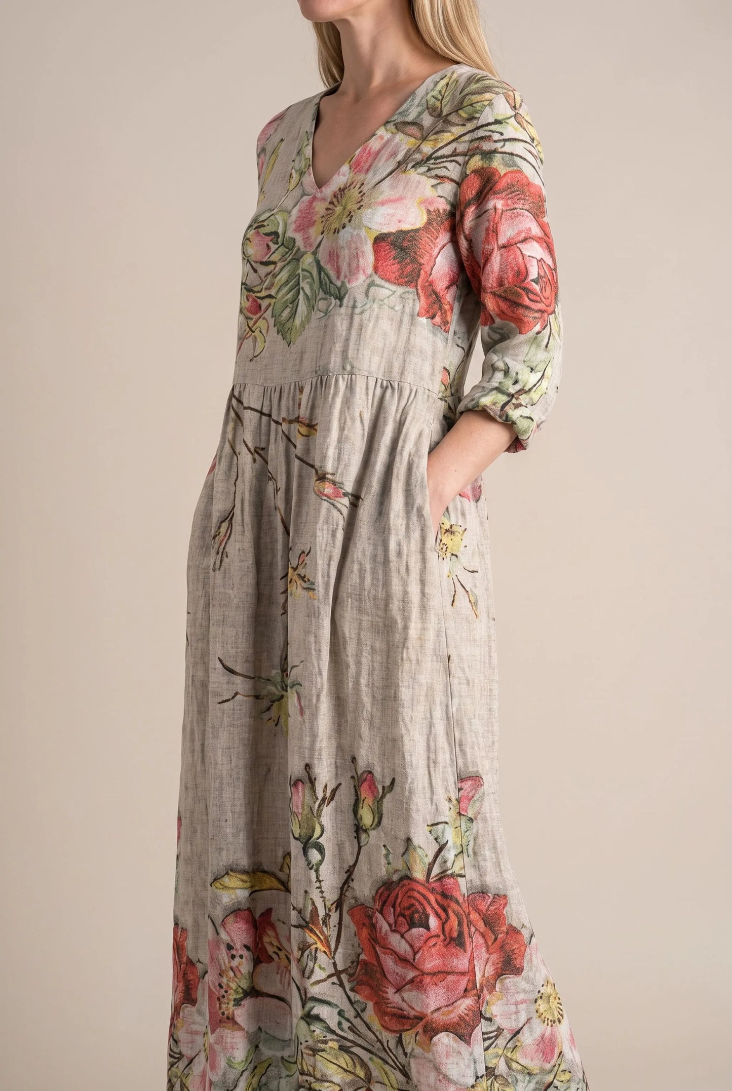 Kallis | Weites Florales Maxikleid