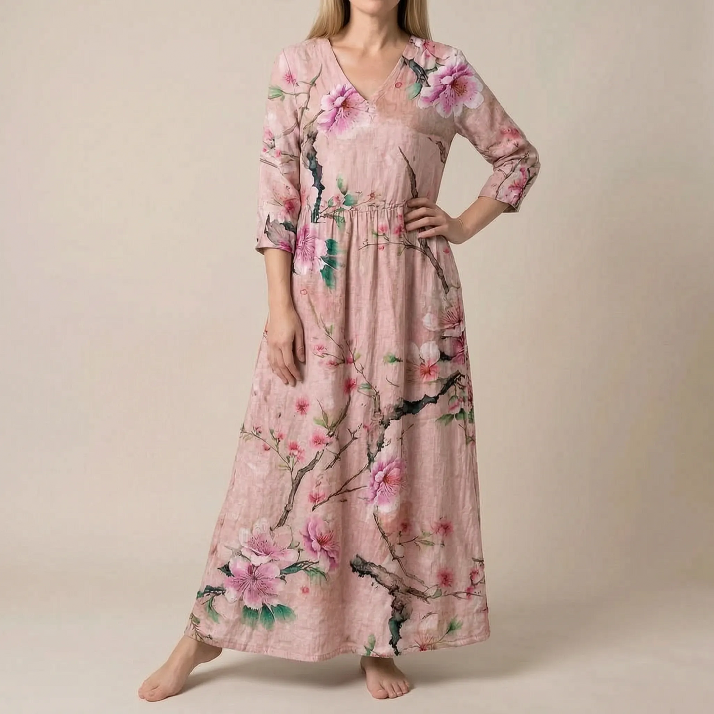 Kallis | Weites Florales Maxikleid