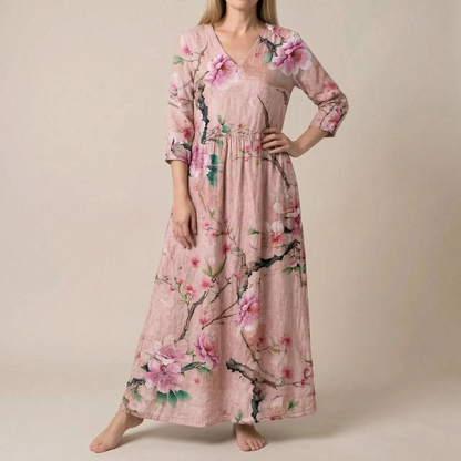 Kallis | Weites Florales Maxikleid