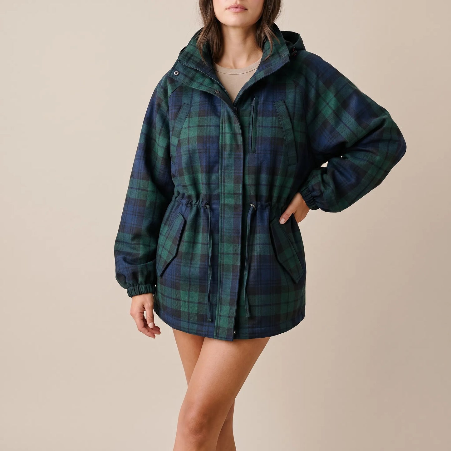 Kensal | Entspannte Karierte Jacke Mit Kapuze