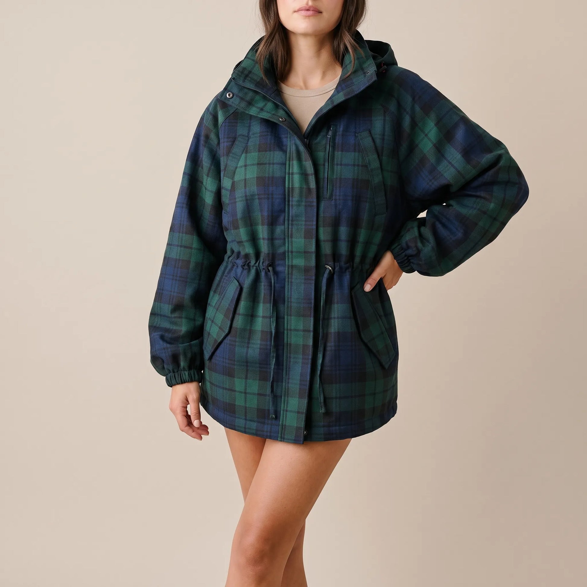 Kensal | Entspannte Karierte Jacke Mit Kapuze