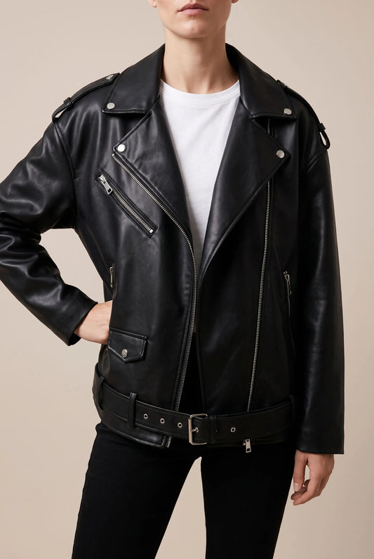 Kenza | Oversize Geschnittene Bikerjacke
