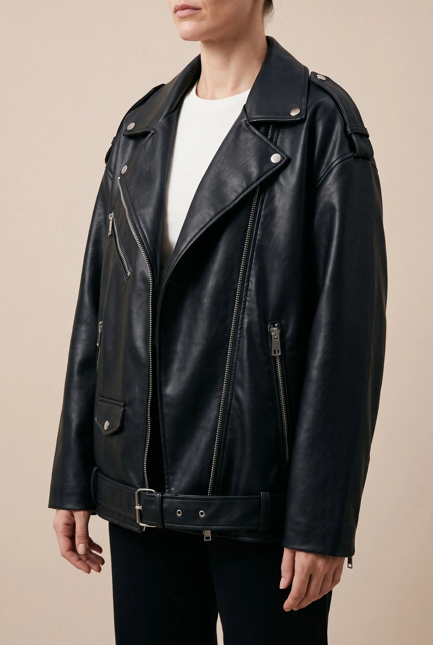 Kenza | Oversize Geschnittene Bikerjacke