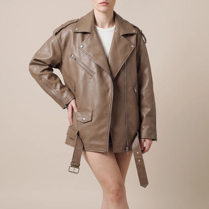 Kenza | Oversize Geschnittene Bikerjacke
