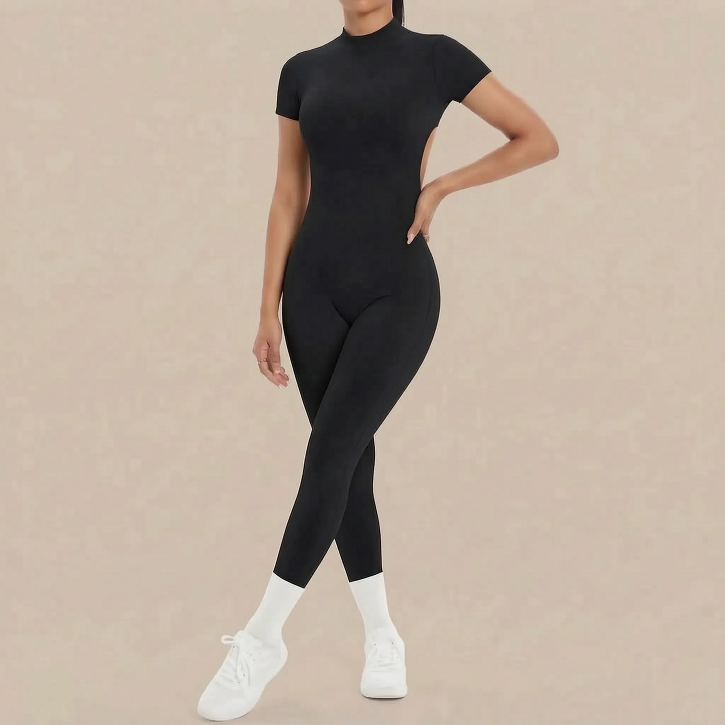 Kinexa | Enganliegender Kurzärmliger Sport-Jumpsuit