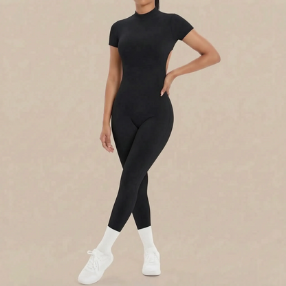 Kinexa | Enganliegender Kurzärmliger Sport-Jumpsuit