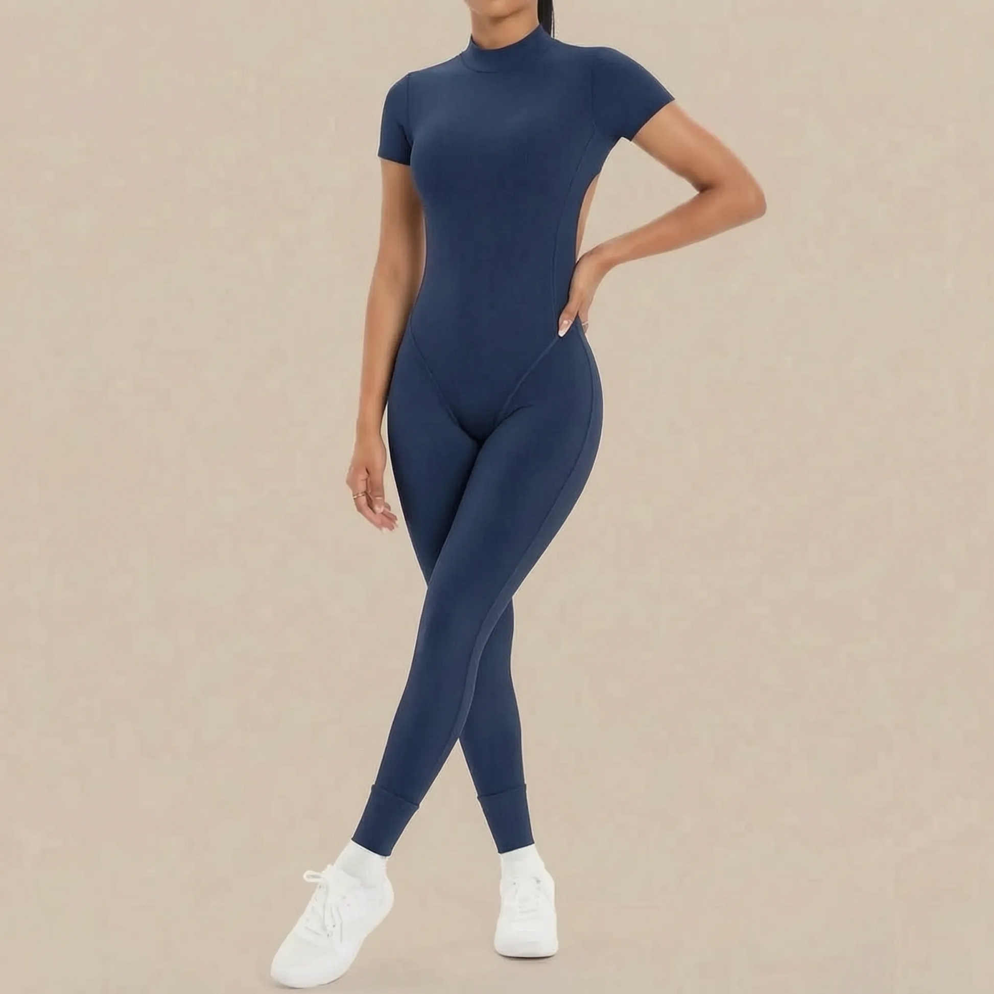 Kinexa | Enganliegender Kurzärmliger Sport-Jumpsuit