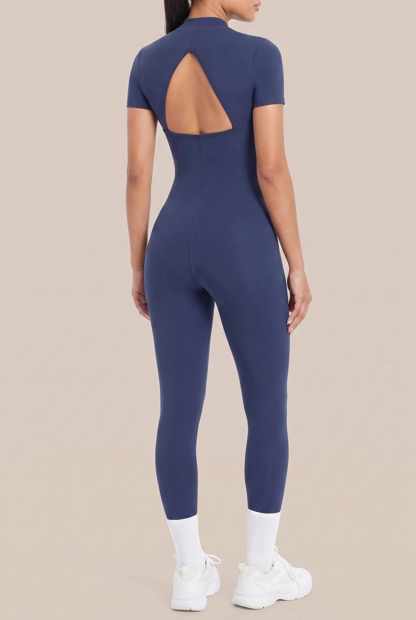 Kinexa | Enganliegender Kurzärmliger Sport-Jumpsuit