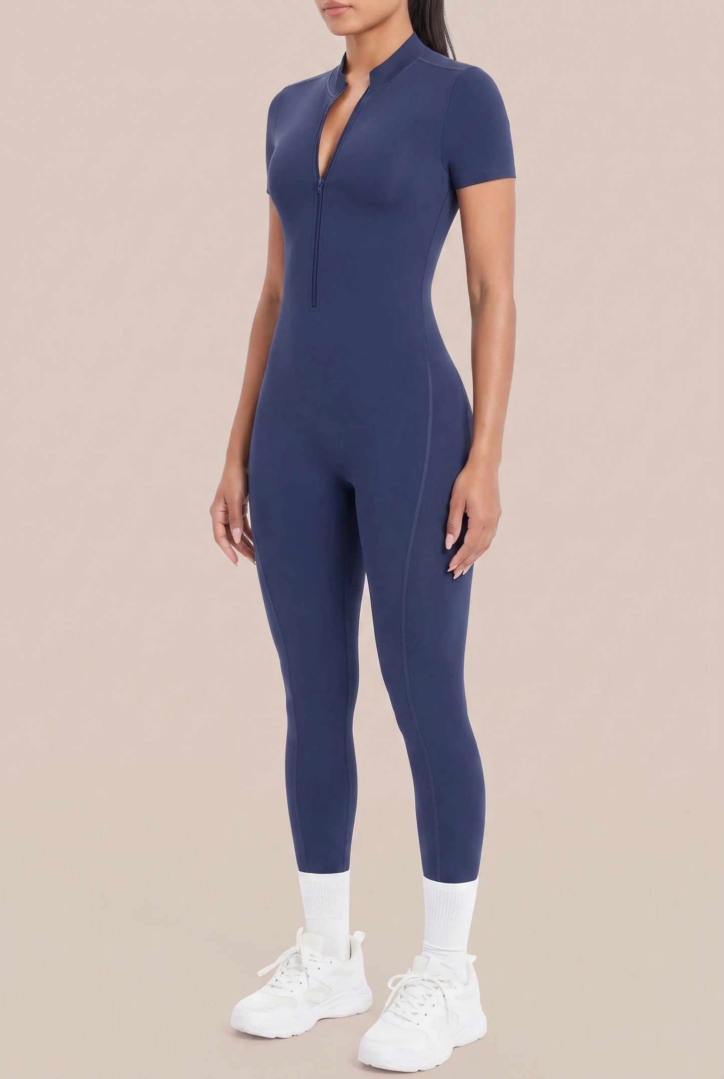 Kinexa | Enganliegender Kurzärmliger Sport-Jumpsuit