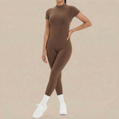 Kinexa | Enganliegender Kurzärmliger Sport-Jumpsuit