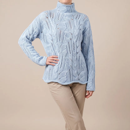 KnitCloud | Lässiger Rollkragenpullover Für Damen