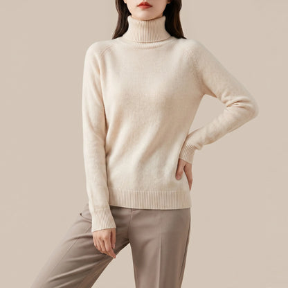 KnitVibe | Klassischer Rollkragenpullover Für Damen