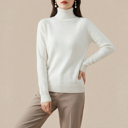KnitVibe | Klassischer Rollkragenpullover Für Damen