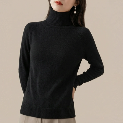 KnitVibe | Klassischer Rollkragenpullover Für Damen